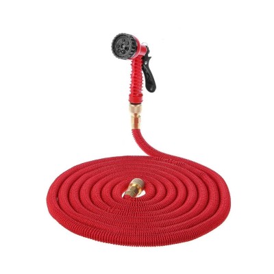 Шланг растягивающийся для полива "Magic Garden Hose"с 5 до 25 метров с латунными разъемами и распылителем