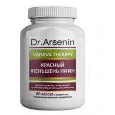 Натуротерапия Концентрированный пищевой продукт "Natural Therapy" Красный женьшень Ниин Dr.Arsenin, 60 капсул