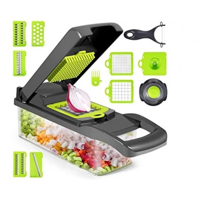 Универсальная и Многофункциональная Овощерезка 11 в 1 ИзмельчительVIGGIE SLICER Терка комплект Контейнер Ситечко и нож для Очистки овощей